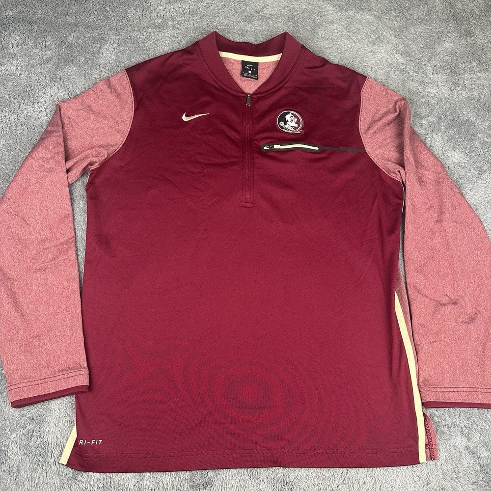 Nike Florida State Seminoles Pullover Mens Large Dri-Fit 1/4‎ Zip Long Sleeve - Picture 6 of 8